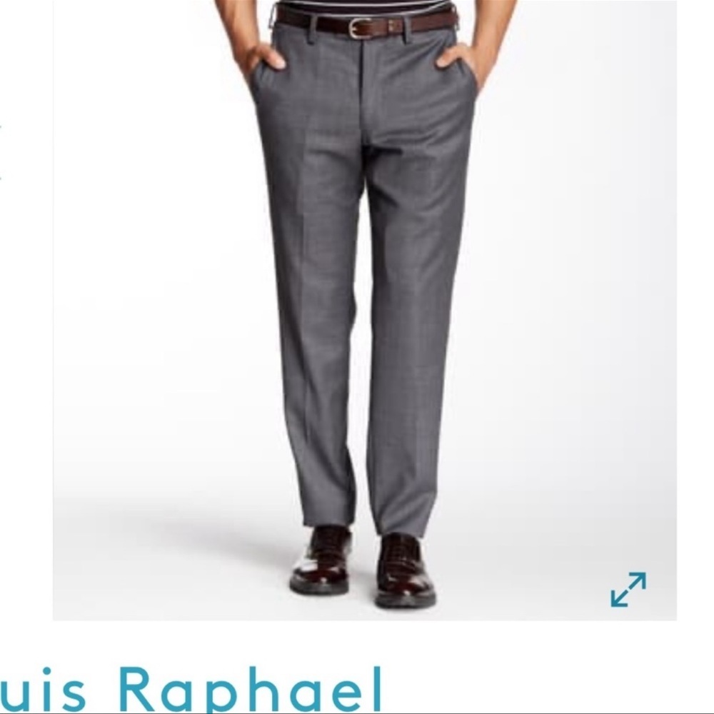 Louis Raphael tailored solid gray dress pants
